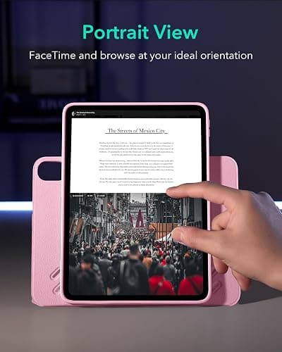ESR for iPad Air 11 Inch Case M3/M2 (2025/2024), iPad Air 5th/4th Gen Case (2022/2020) 10.9 Inch, Removable Magnetic Cover, Adjustable Portrait/Landscape Stand, 9 Standing Angles, Pink thumbnail 6