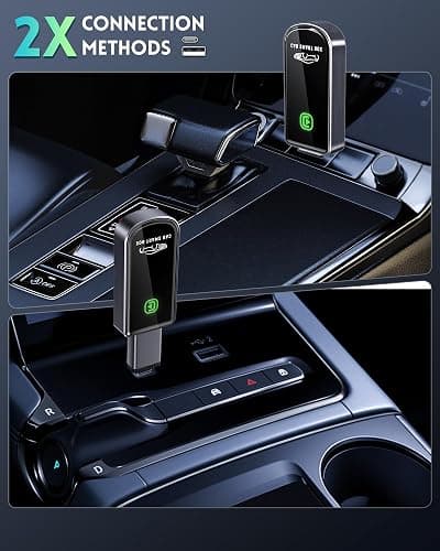 Wireless CarPlay Adapter for Apple iPhone iOS 10+ & Cars from 2015+, Mini Edition, Converts Factory Wired to Wireless CarPlay Dongle Plug & Play (Brushed Cobalt Blue) thumbnail 9