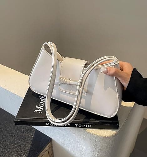 Shoulder Bag for Women, Hobo Handbags Trendy Y2K Purses Patent Leather Clutch Bag Cute Bow Purse thumbnail 5