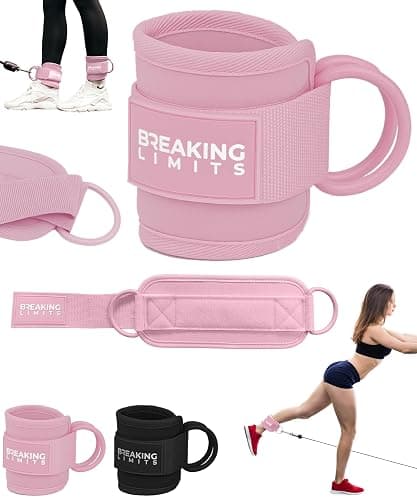 BREAKING LIMITS Ankle Straps for Cable Machines Women – Glute Kick Back Ankle Strap Set - Cable Ankle Attachments for Gym Workout – Poleas para Gym - Leg Straps for Cable Machine Men - Image 1