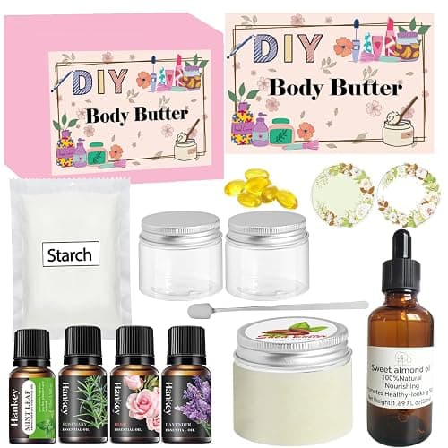 DINGTU Body Butter Making Kit- Shea Butter Lotion Making Kit, DIY Crafts for Adults with Coconut Oil, Organic Shea Butter Natural Whipped Coconut Oil Body Butter Maker Skin Care Gifts for Women - Image 1