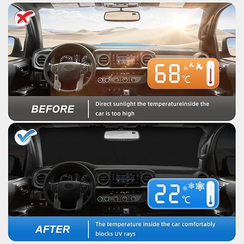 for Hyundai Tucson 2022 2023 2024 2025 2026 Windshield Sun Shade Front Window Shade Custom Fit Tucson Accessories Sun Visor Foldable Shade Blocks UV Rays Summer Must Have Car Accessories thumbnail 7