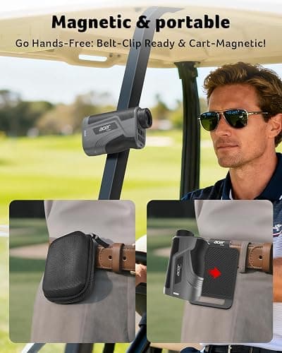 Acer Gadget Golf Rangefinder with Slope - 800/1200Yards Range Finder for Hunting, 6X Magnification with Flag Pole Locking Vibration, Rechargeable Battery with Magnet Stripe, Golf Accessories for Men thumbnail 9