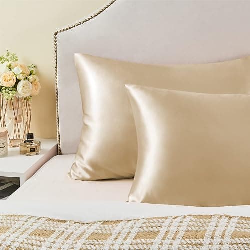 BEDELITE Zipper Satin Pillowcases, King Size 20"x36", Champagne, Set of 2 | Similar to Silk Pillow Cases, Soft and Smooth Satin Pillow Case for Hair and Skin, Reduces Friction, Gift for Women and Men thumbnail 6