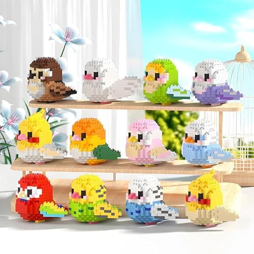 HJPLPXH Parrots Micro Mini Building Block Sets Birthday Gift for Kids, Animals Buildling Model Kits, Mini Bricks Birds Series Toys for Kids（6 Boxes） thumbnail 7