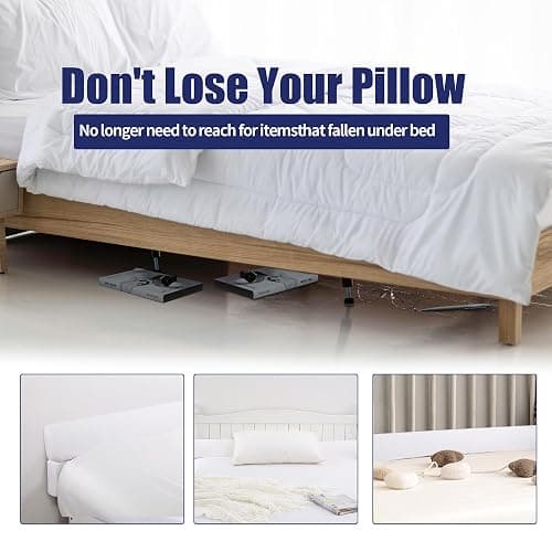 HOMBYS Wedge Pillow Headboard for Bed Gap,Foldable Bed Wedge Gap Filler Twin Size,Matterss Gap Filler,Multi Functional Bed Crack Pillow, Fill The Gap (0-7") Between Your Headboard and Mattress,White thumbnail 6