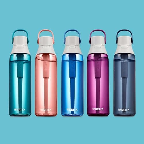 Brita Insulated Filtered Water Bottle with Straw, Reusable, Christmas Gift and Stocking Stuffer For Men and Women, BPA Free Plastic, Blush, 26 Ounce thumbnail 7
