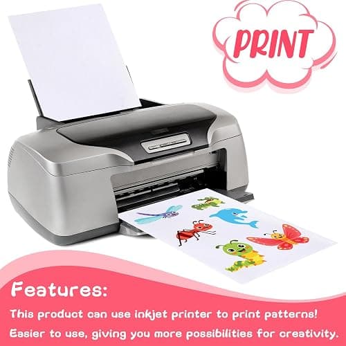 ASTARON Printable Shrinking Plastic Sheets Kit, 10 Pcs A4 Size Blank Heat Shrinking Film Art Paper, Hole Punch and 40 Lanyards, Shrink Keychain Jewelry Making Accessories Craft Supplies thumbnail 4