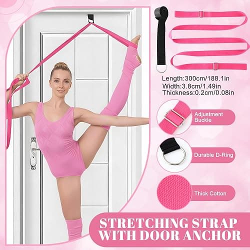 Seenelling 7pcs Stunt Cheer Flyer Training Set, PU Non-slip Flyer Stand, Lightweight Cheerleading Equipment, Stretch Strap, Rotating Board, Ankle Strap, Core Strength Balance Training thumbnail 4