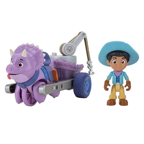 Dino Ranch Miguel and Tango’s Tow Rig Vehicle - Features 5” Dino Tango Tow Rig and 3” Dino Rancher Miguel - Three Styles to Collect - Toys for Kids Featuring Your Favorite Pre-Westoric Ranchers - Image 1