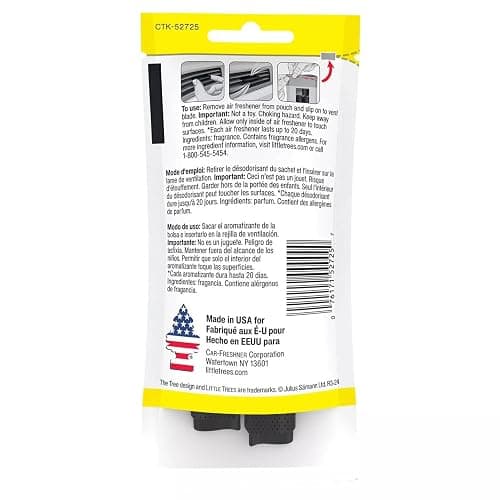 LITTLE TREES Car Air Freshener Vent Wrap Provides Long-Lasting Scent, Invisibly Fresh. Caribbean Colada, 16 count, 4-Packs thumbnail 2