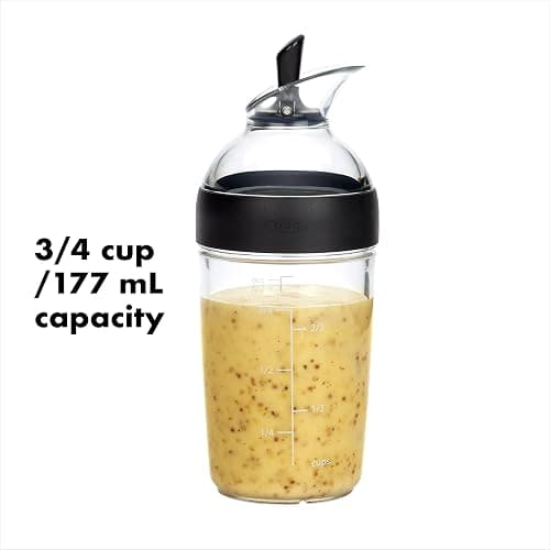 OXO Good Grips Little Salad Dressing Shaker - Black, Small thumbnail 7