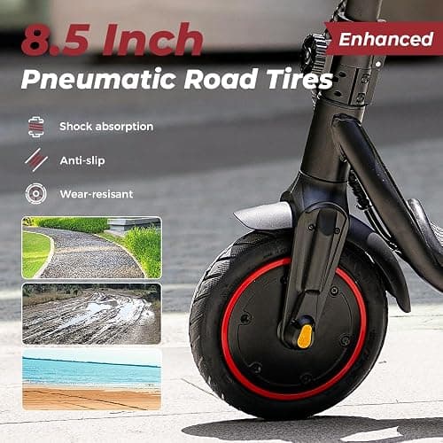 Electric Scooter, 350/800/1000W Motor, Max 18/25/37 Miles Long Range, 22/28 MPH Top Speed, 8.5"/10" Tires, 264/330 Lbs Load, Off Road Electric Scooter, E Scooter for Adults, UL 2272 Tested thumbnail 5