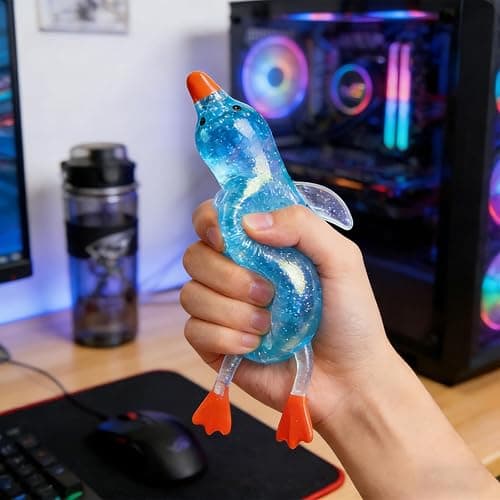 1 Pack Duck Sugar Stress Ball Squishy Toys, Kawaii Squishy Stress Balls, Cute Duck Sugar Ball Squeeze Toys, Party Favors, Easter Basket Stuffers (Random Color) thumbnail 5