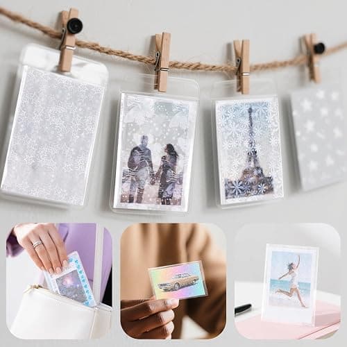 VZYUVY 300PCS Kpop Photocard Sleeves, 65x90mm Transparent Holographic Card Sleeves thumbnail 7