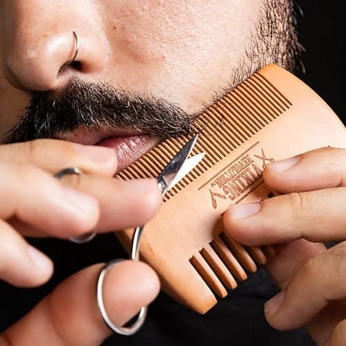 Viking Revolution - Ultimate Beard Kit Spiced Vanilla - Beard Grooming Kit for Men with Beard Brush, Beard Comb, Beard Balm, Beard Oil, Beard and Moustache Scissors - Husband Gifts for Men thumbnail 5