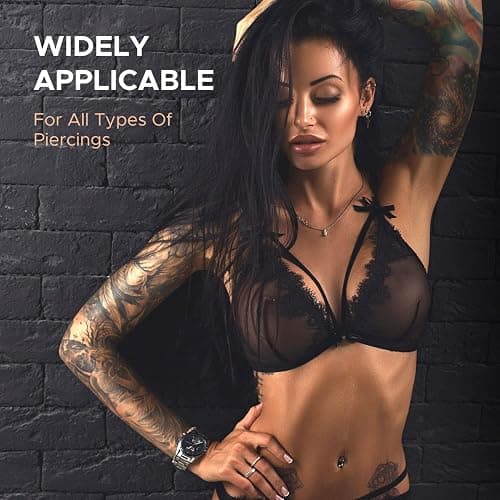 BodyJ4You 156PC Body Piercing Kit with Needles - Belly Button Ring Nose Septum Tragus Cartilage Industrial - Horseshoe Hoop Barbell Labret Stud Captive Spike - 14G 16G 18G 20G Random Mix Body Jewelry thumbnail 6