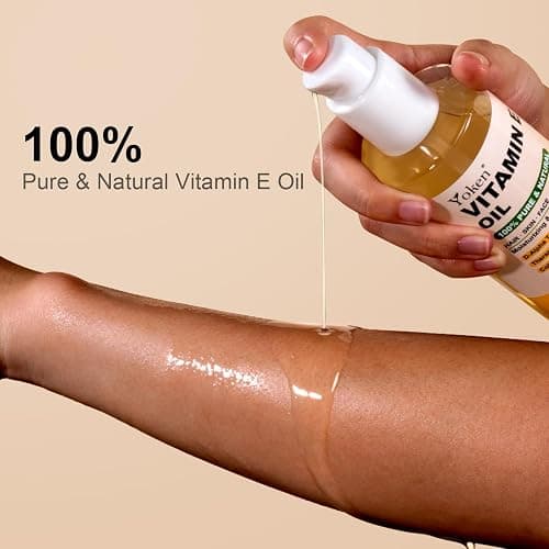 Yoken Vitamin E Oil 8 Fl Oz Organic Vitamin E oil for Skin Vitamine oils for Scars Hair,Face,Nail,Scalp Perfect Bath and Body Oil Cold Pressed Hexane Free Non-GMO Gluten Free Formula thumbnail 2