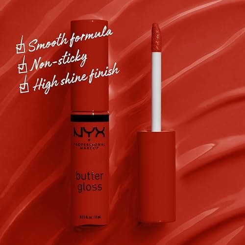 NYX PROFESSIONAL MAKEUP Butter Gloss, Non-Sticky Lip Gloss - Apple Crisp (Modern Red) thumbnail 2