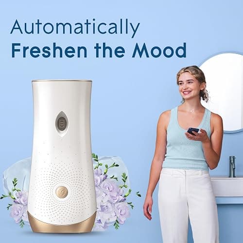 Glade Automatic Spray Air Freshener Kit, Clean Linen, Holder + 2 Refills | 6.2 oz Each, Includes Holder and 2 Refills, Home and Bathroom Use, Adjustable Timed Fraegrance Release, Odor Fighting thumbnail 10