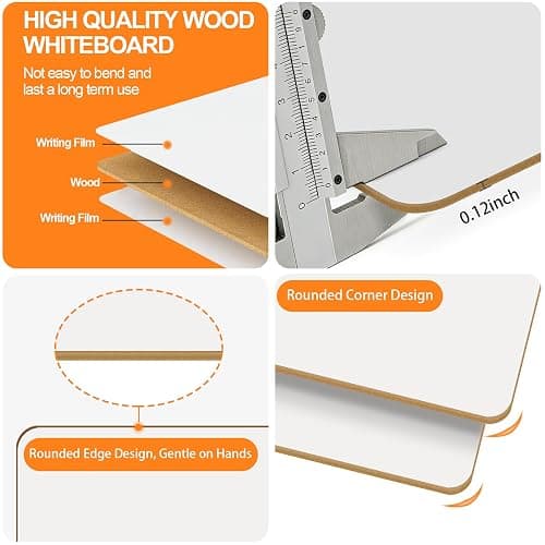12 Pack Portable White Board 9"x12", Small Whiteboard for Students, Dry Erase Whiteboards Double-Sided Lapboard, White Boards Easy to Clean, Dry Erase Board for Kids Classroom (12 Pack) thumbnail 6