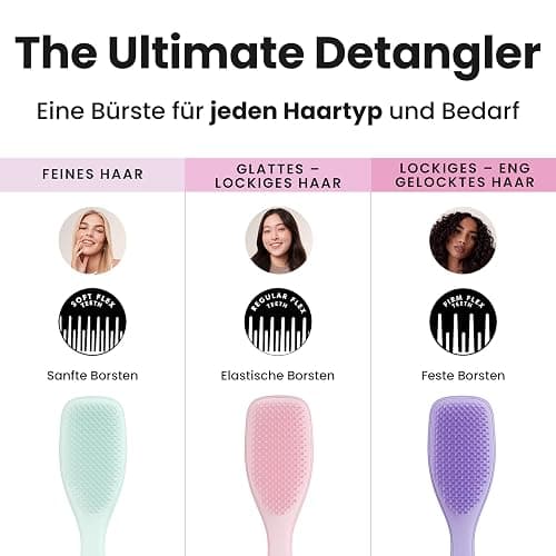 Tangle Teezer Ultimate Detangler Haarbürste – Für Nasses & Trockenes Haar – Entwirrungsbürste für Alle Haartypen – Zweistufige Borsten Reduzieren Haarbruch & Entfernen Knoten – Millennial Rosa thumbnail 9