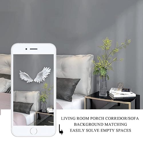 SUN RDPP Angel Wings Wall Decor, 3D Large White Angels Wings Wall Sculptures Art Decor, Angel Wings Statue Ornament for Wall Living Room Bedroom thumbnail 5