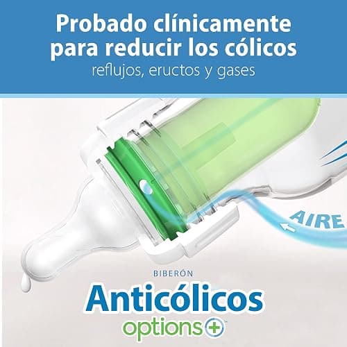 Dr. Brown's Anti-Colic Options+ Narrow Baby Bottle, 8 oz, 4-Pack | Clinically proven to reduce colic, bottle with Level 1 slow flow nipple, 0m+, BPA-free thumbnail 11