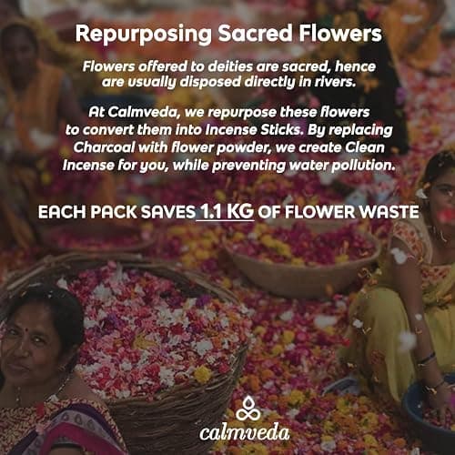 Christmas Candy Cinnamon Incense Sticks - 80-Pack Spicy, Sweet Fall Incense | Charcoal Free, Handmade from Upcycled Flowers, IFRA compliant Fragrance - Spiced Cinnamon with creamy Vanilla and Tangerine thumbnail 6