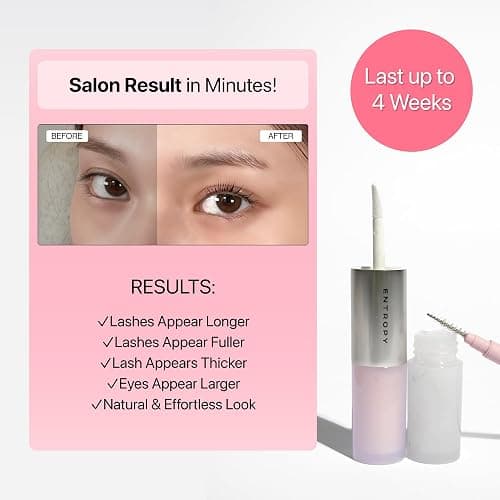 ENTROPY MAKEUP Lash Lift Kit, No-glue Lash Perm Kit, Professional Eyelash Perm Kit for Long-Lasting Curl, Up to 4 Weeks Natural Lift, Nourishing with Ceramide & Hydrolyzed Collagen, Hypoallergenic thumbnail 4