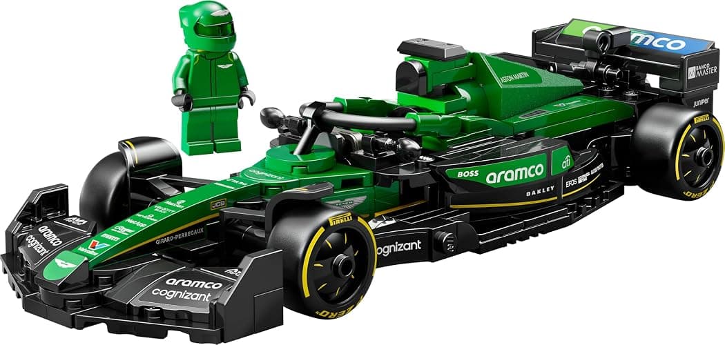 LEGO Speed Champions Aston Martin Aramco F1 AMR24 Race Car Toy with a Collectible Formula 1 Driver Minifigure - Model Kits for 10+ Year Old Boys & Girls or Adult Motorsport Fans 77245 thumbnail 11