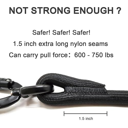 MORXIL Rope Dog Leash, 6 Foot Heavy Duty Dog Leash with Aviation Aluminum Auto Locking Carabiner, Strong Nylon Pet Lead for Small, Medium, Large Dogs (Blue, 6FT) thumbnail 3