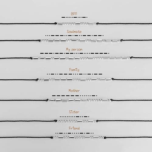 Hicarer DIY Morse Code Bracelet Making Kit, 800 Round and 800 Long Tube Spacer Beads Handmade Adjustable Bracelets Necklaces 20 Morse Code Decoding Card and 20 Yard Twine Cord thumbnail 3