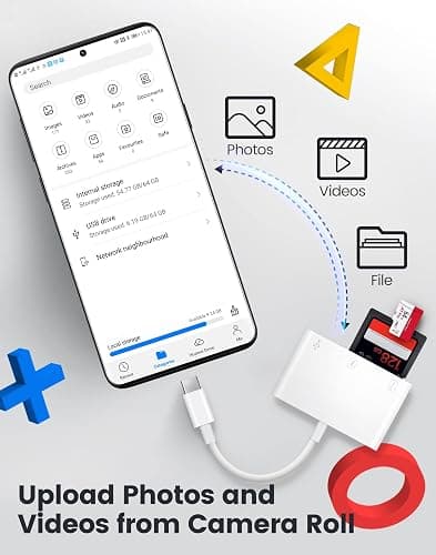 USB C SD Card Reader, Oyuiasle USB C to SD Card for iPhone 15 16/iPad/Mac/Laptop, USB-C/Type C Memory Card Adapter for iMac, iPad Pro Air Mini, MacBook Pro Air,Galaxy,MicroSD/SD thumbnail 4