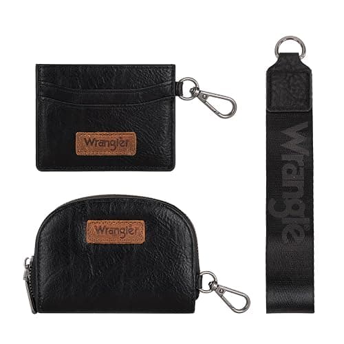Wrangler KeyChain Wallet Wristlet Wallets for Women Dual Pouch Wristlet Rfid Blocking Credit Card Holder Wallet thumbnail 3
