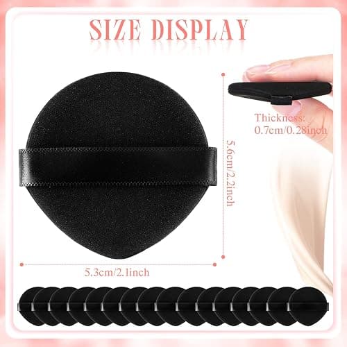 Meanplan 100 Pcs Powder Puff Face Soft Makeup Sponge Triangle Powder Puffs for Loose Velour Cosmetic Foundation Wet Dry Sponge Makeup Tools(Vivid Colors) thumbnail 2