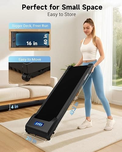 Lichico NeoSilent Walking Pad Under Desk Treadmill for Home with BLDC Core and Extra-Large Belt, App and Remote Control, Portable and Compact thumbnail 7