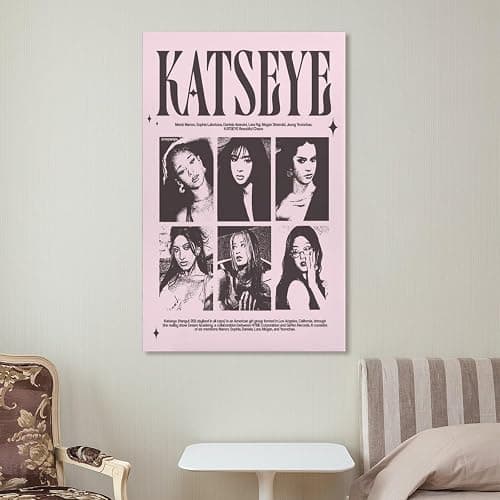 KATSEYE Merch Wall Art Poster Scroll Canvas Painting Picture Living Room Decor Home Framed/Unframed 12x18inch(30x45cm) thumbnail 7