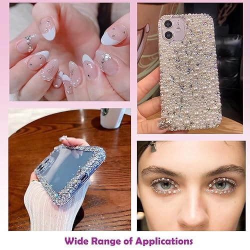 NOOEPC 660Pcs Face Gems Hair Gems, Self-Adhesive Face Jewels Eye Jewels Rhinestones 3/4/5/6 mm DIY Face Gems Stick on, Hair Body Rhinestones Gems Rave Accessories for Face Eyes Makeup Body, Crafts thumbnail 9