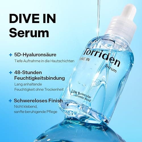 Torriden DIVE IN Hyaluronsäure Serum 50ml (1,69 fl.oz.) | Tiefenwirksame Hydratisierung für strahlende Haut | Mit Hyaluronsäure, Panthenol und Allantoin | Koreanisches Gesichtsserum. thumbnail 2