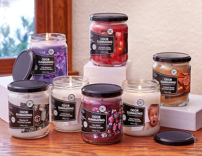 Vanilla Bean Odor Eliminating Highly Fragranced Candle - Eliminates 95% of Pet, Smoke, Food, and Other Smells Quickly - Up to 80 Hour Burn time - 12 Ounce Premium Soy Blend thumbnail 5
