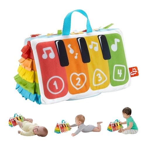 FISHER-PRICE Kick & Play Soft Piano - Weiches und tragbares Pianospielzeug, mitwachsendes Design, bunte Tasten, für Babys ab der Geburt, HND54 - Image 1