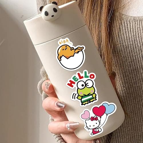 100PCS Sanrio Cartoon Stickers for Water Bottles Laptop Luggage, Hello Cat Kitty Kuromi Mymelody Cinnamoroll Stickers for Adults Teens Waterproof Vinyl Decals (C) thumbnail 2