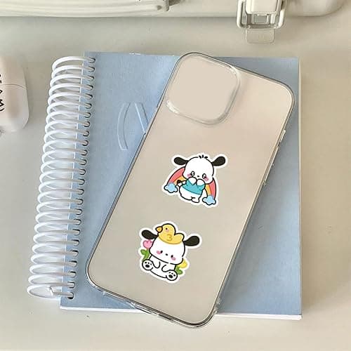 50Pcs Cartoon Cute Pochacco PET Transparent Stickers Pack Decal for Water Bottles Cup Laptop Phone Guitar Car Bike,Kid/Teen Gift JKT - B thumbnail 10