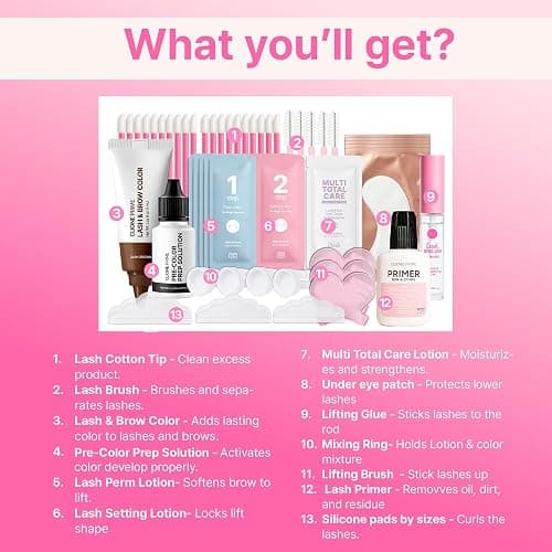 Korean At Home Eye Lash Lift and Color Kit Professional Brow Lamination and Color Kit Eye Lash Color Brown Eye Brow Color Kit thumbnail 2