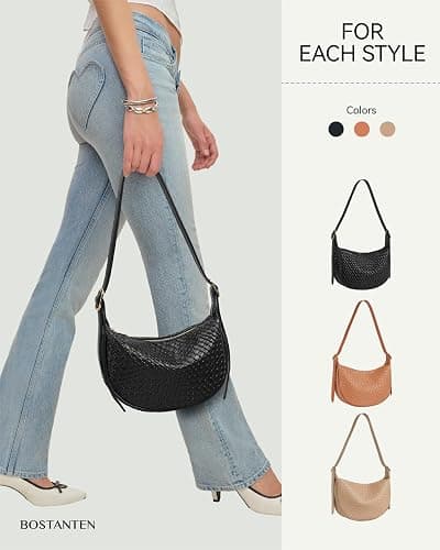 BOSTANTEN Purses for Women Small Crossbody Bags Crescent Shoulder Bag Hobo Handbag with Adjustable Strap thumbnail 7
