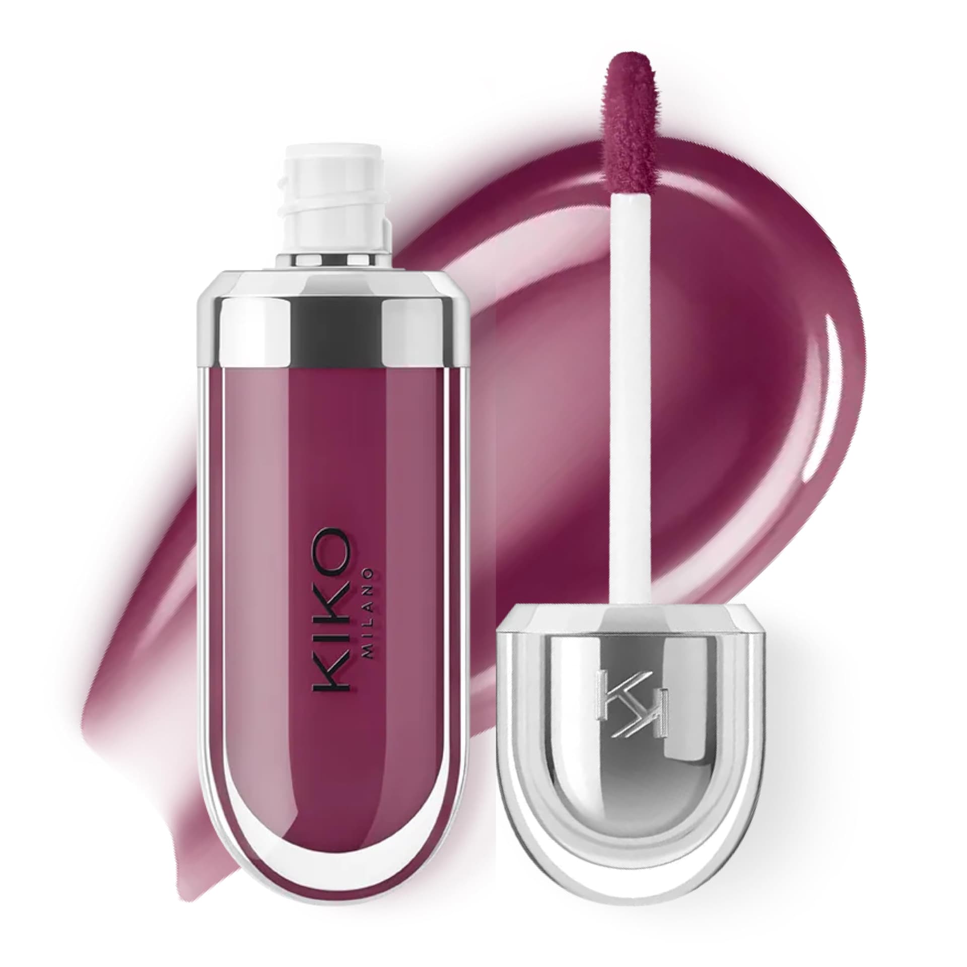 KIKO MILANO, 3D Hydra Lipgloss, Gloss Hidratante Para Os Lábios, Com Efeito 3D, Fórmula Com Extrato de Bidens - 30 Deep Purple - Image 1