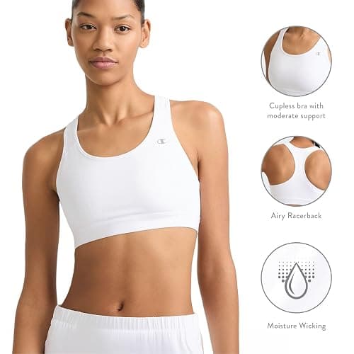 Champion Women's Sports Bra, High-Impact Compression, Moisture-Wicking Fabric thumbnail 6