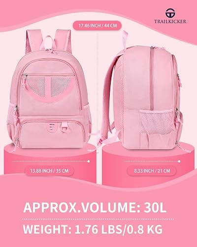 Basketball Bag Backpack for Men Women with Ball & Shoes Compartment 30L Capacity Lightweight Breathable Boys Girls Soccer Ball Bag Backpack Fit Volleyball Football Sports Travel School Gym thumbnail 6