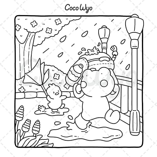 Little Cuddles: Coloring Book for Adults and Teens Featuring Cute Animal Friends for Relaxation (Cozy & Cute Coloring) thumbnail 11
